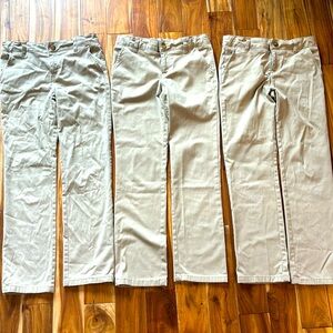 French Toast Girls Uniform - Pant Bundle 3 Pair Tan Straight Chinos
